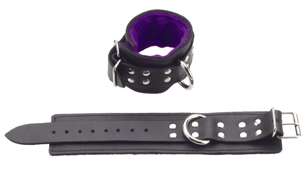 Purple Fur Line Wrist Restraints