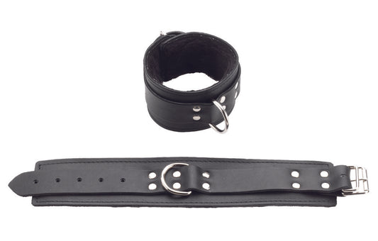 Black Fur Line Ankle Restraints