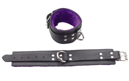 Purple Fur Line Ankle Restraints