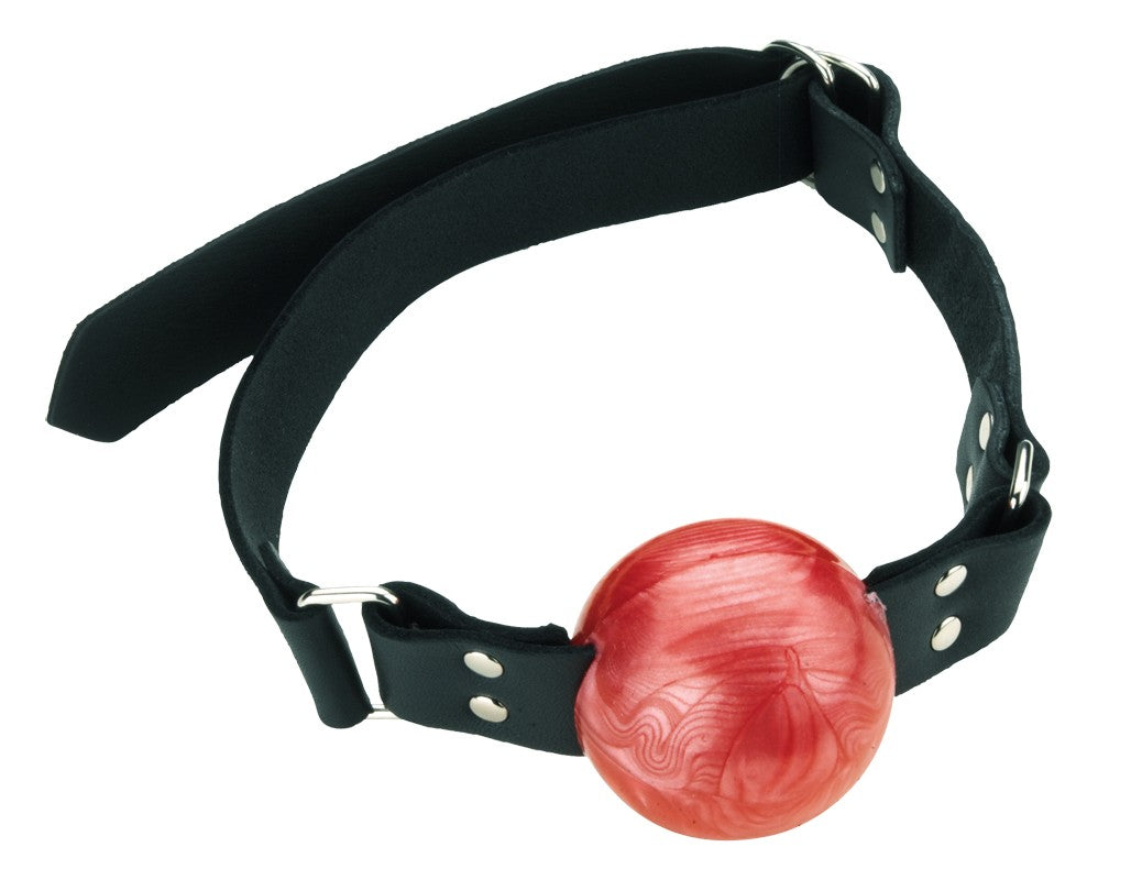 Ball Gag - Large Ball - D Ring - Red Ball