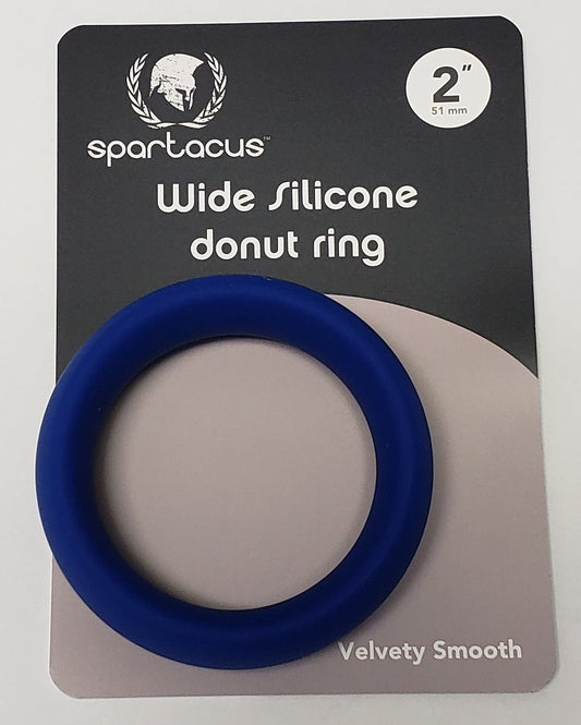 WIDE SILICONE DONUT RING-BLUE 2"