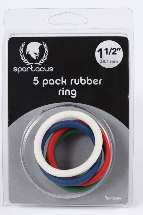 Rainbow Rubber C Ring 5 Pack - 1 1/2 in 3.81 cm