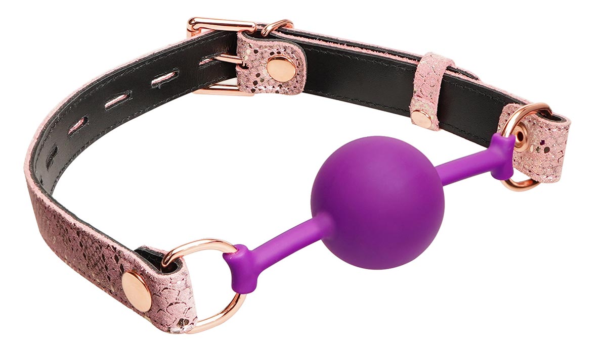 SILICONE PURPLE BALL GAG