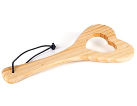 WOOD PADDLE HEART SHAPE