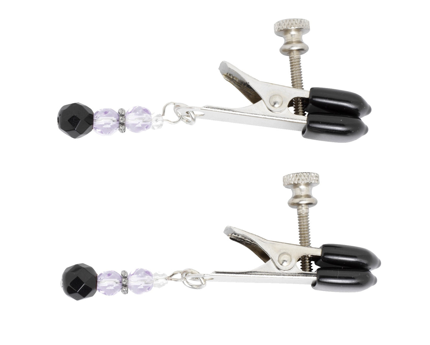 Purple Beaded Clamps - Adjustable Broad Tip