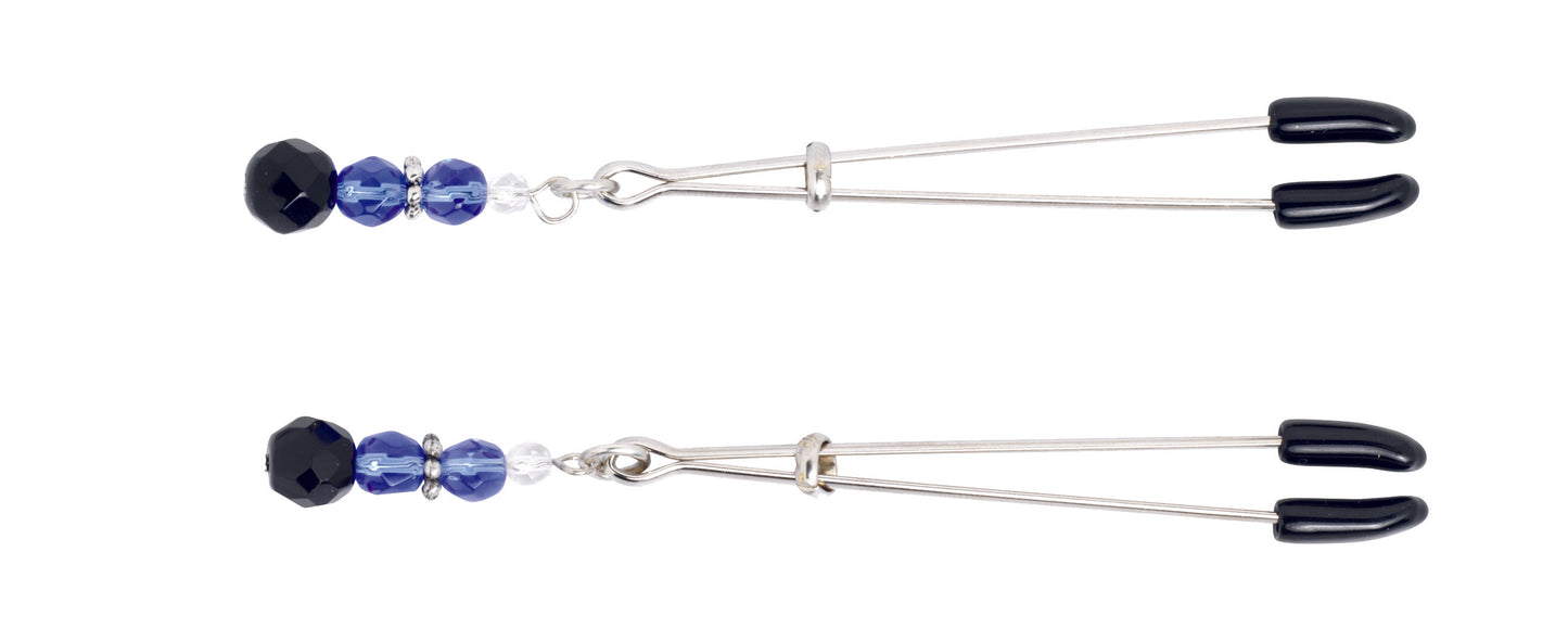 Blue Beaded Clamps - Tweezer