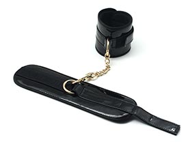 FAUX GLOSSY LEATHER WRIST RESTRAINTS