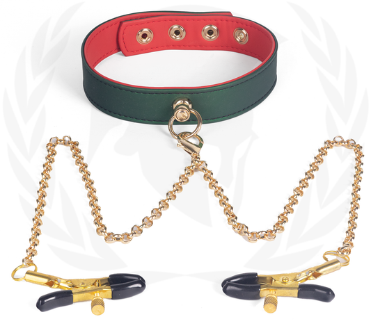 VEGAN COLLAR AND NIPPLE CLAMPS