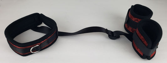 Collar to Wrist Cuffs-Neoprene Red